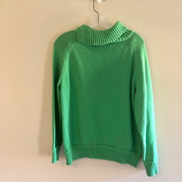 Vintage Y2K Karen Scott Kelly Green Buttoned Sweater - Picture 2 of 8